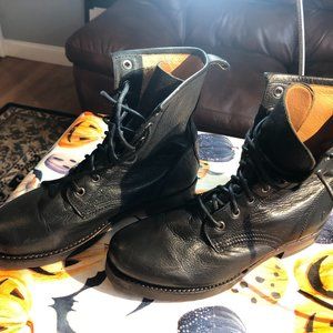 Frye Black Veronica Lace Up Combat boots EUC